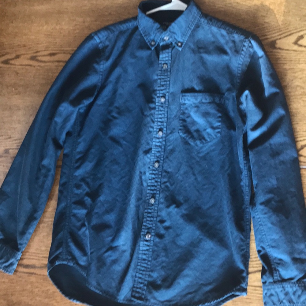 Navy blue American Eagle button-down shirt